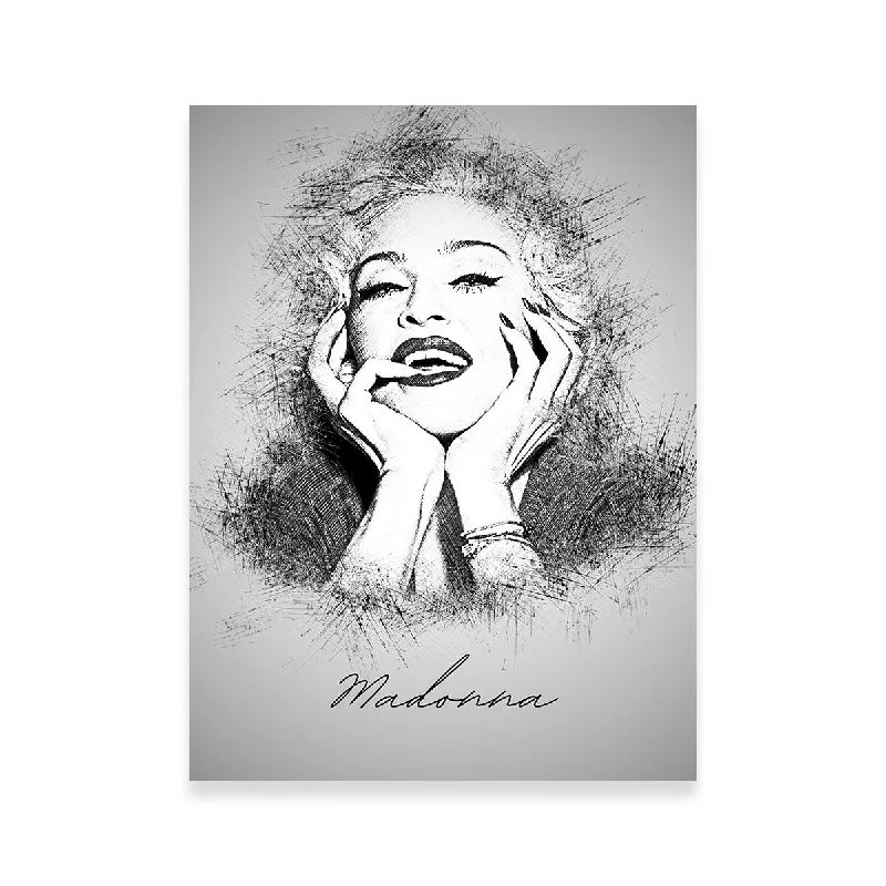 abstract geometric wall art-Madonna Sketch