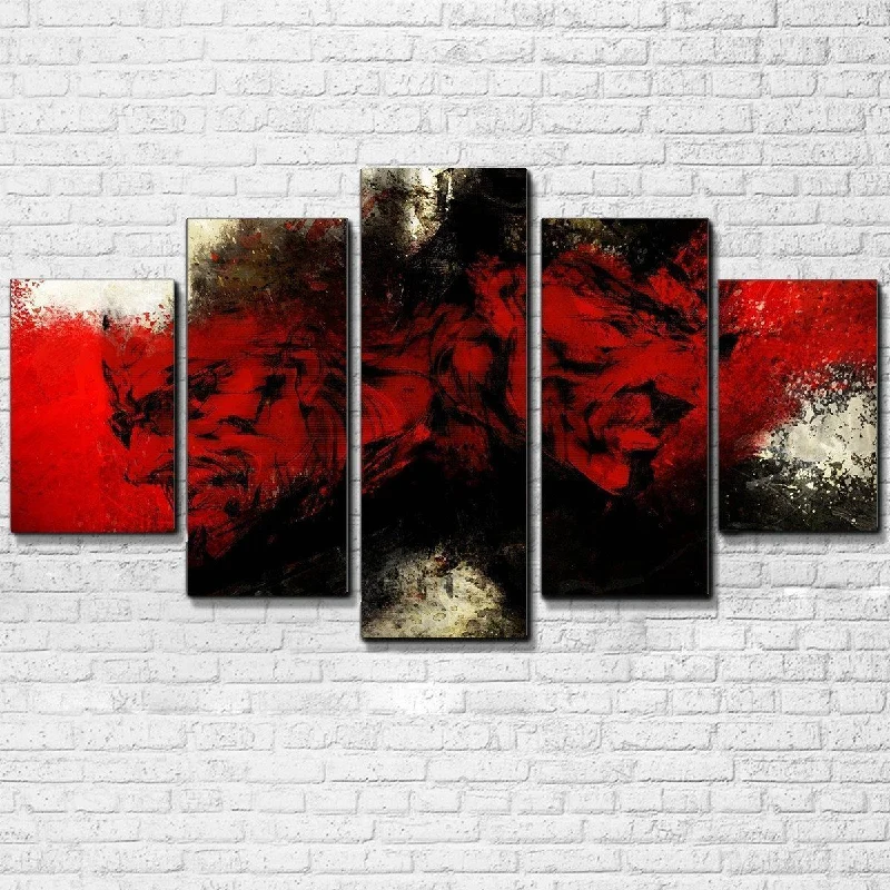 decorative cityscape canvas paintings-Metal Gear 5 Piece Canvas