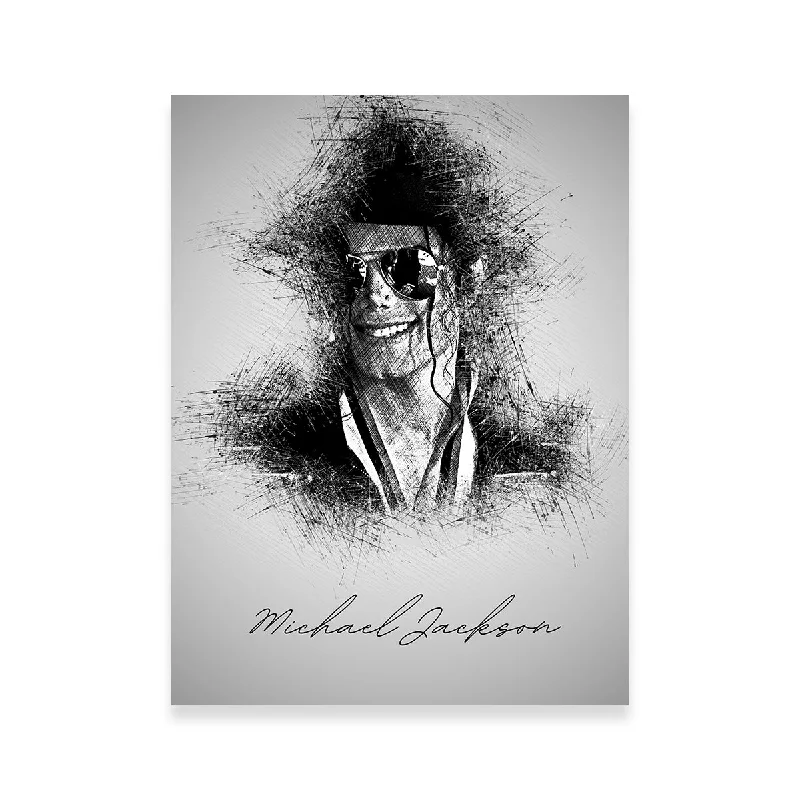 modern artistic decorative paintings-Michael Jackson Sketch