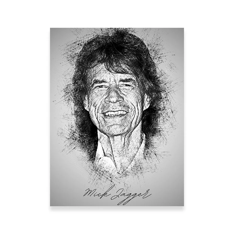 hand-painted vintage decorative paintings-Mick Jagger