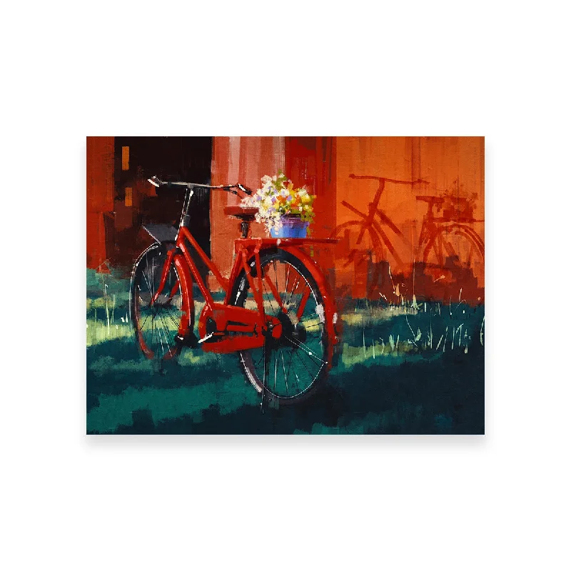 water-themed decorative paintings-Painting of Vintage Bicycle