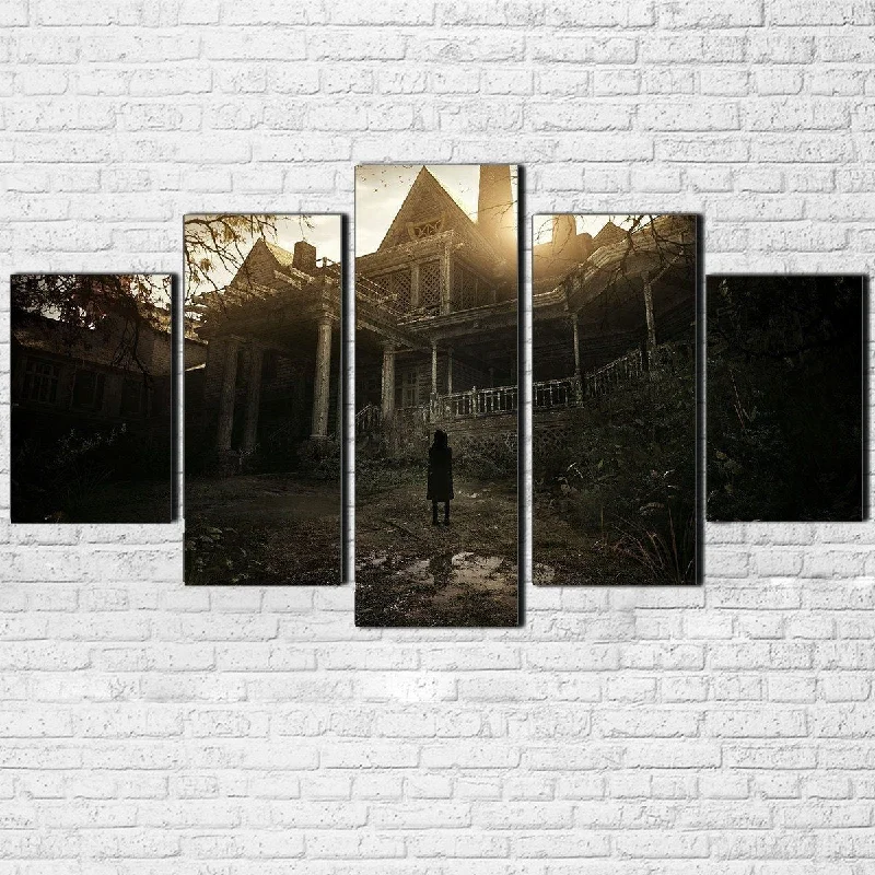 bright colored decorative paintings-Resident Evil 5 Piece Canvas