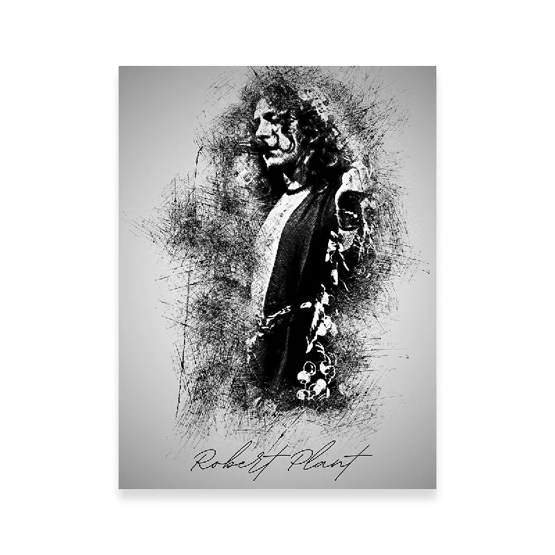 large contemporary decorative paintings-Robert Plant