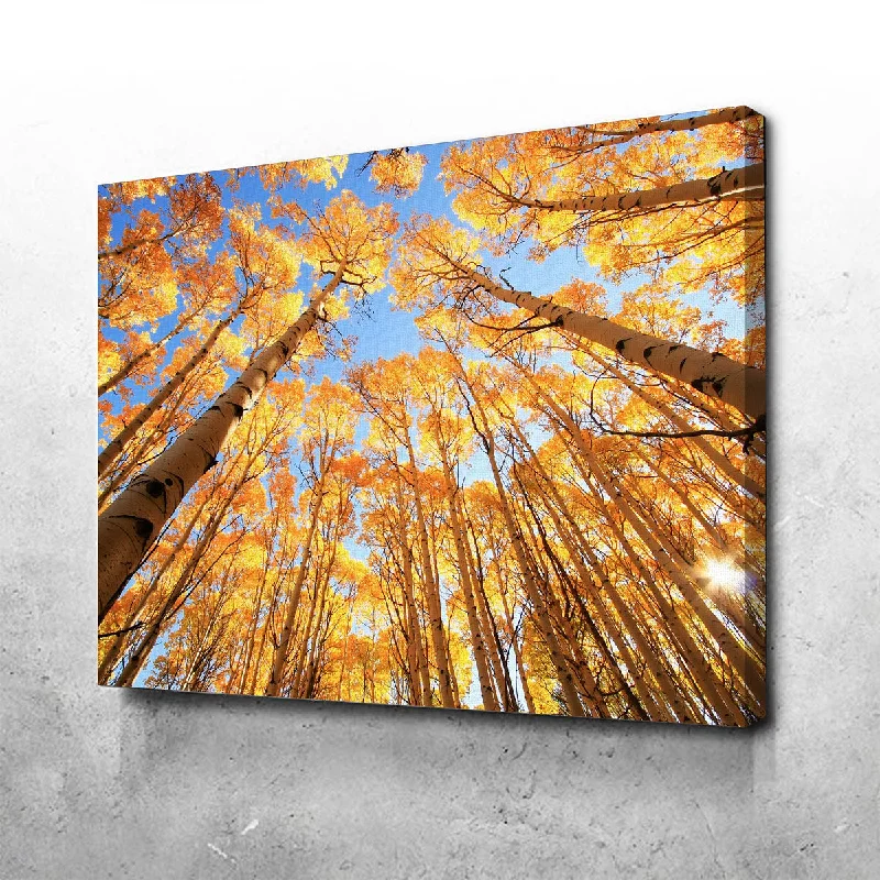 modern geometric decorative paintings-San Juan Aspens Canvas Set