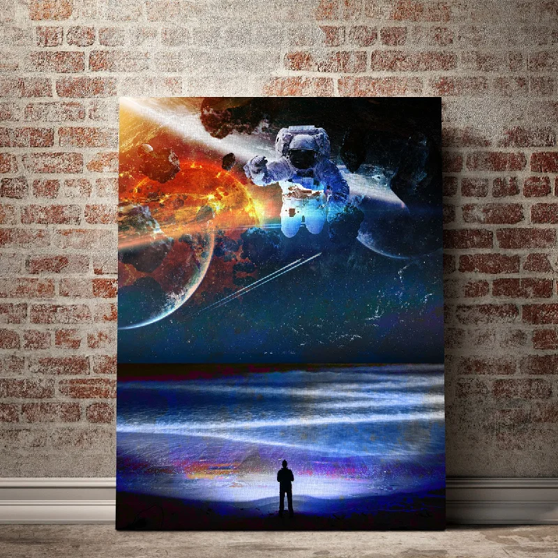 decorative bamboo paintings-Sea and Space Canvas Set