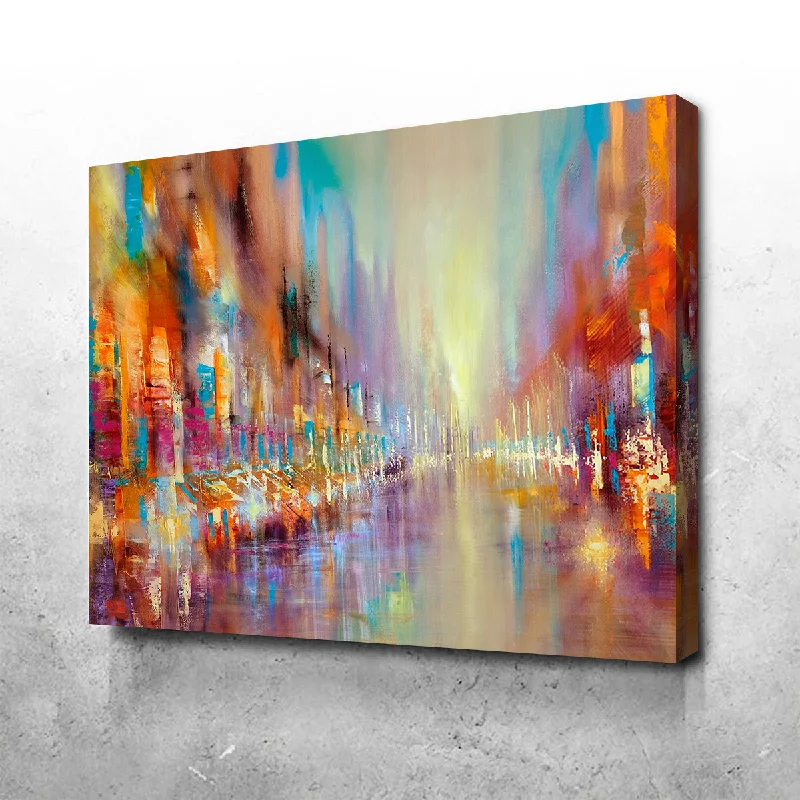 decorative large framed paintings-Street Life