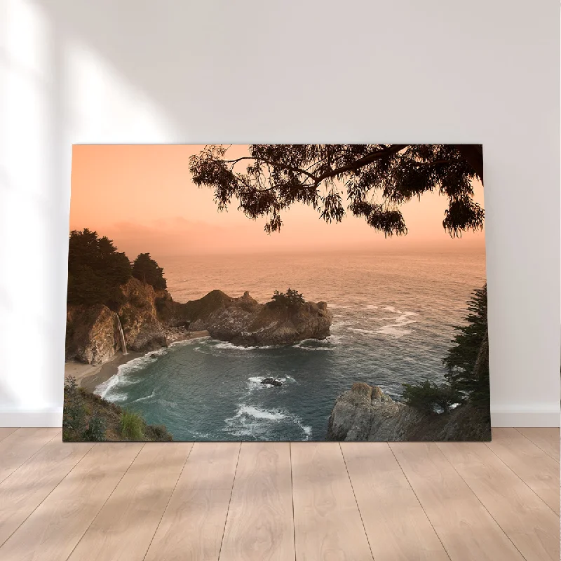 wall mounted decorative paintings for home-Sunset at California Beach