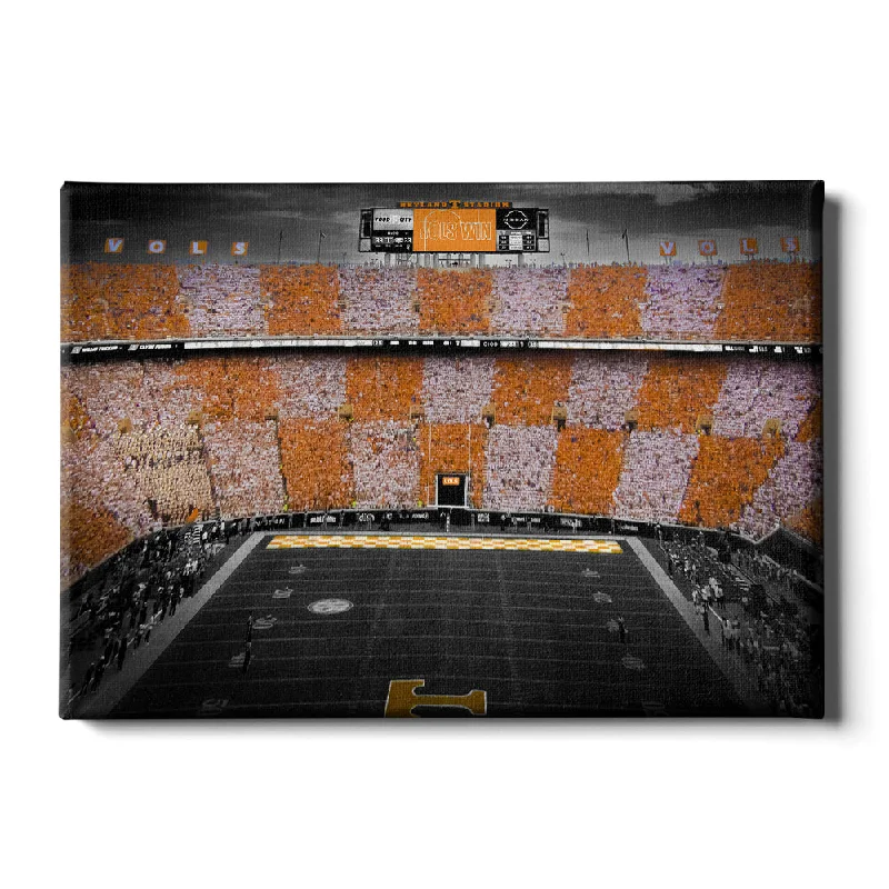 decorative flower paintings-Tennessee Volunteers - Checkerboard Neyland Vols Win