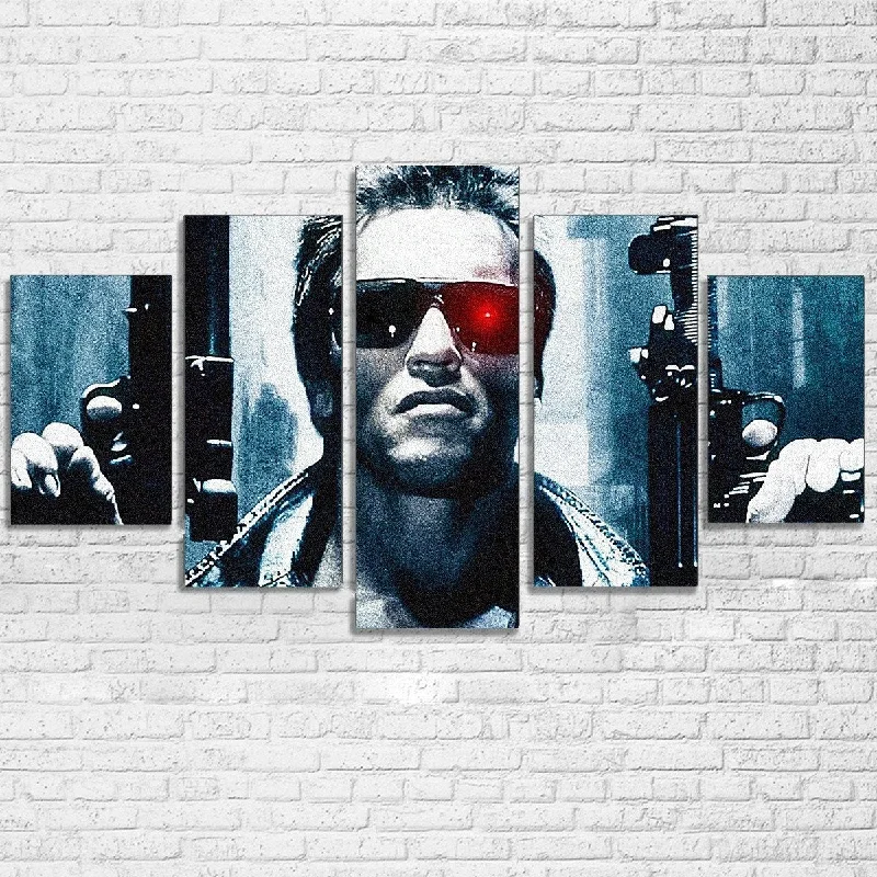 decorative abstract wall art-Terminator 5 Piece Canvas Set