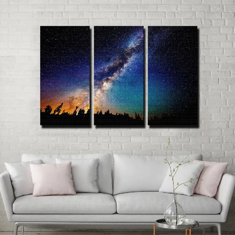 seasonal nature decorative paintings-The Milky Way Canvas Set