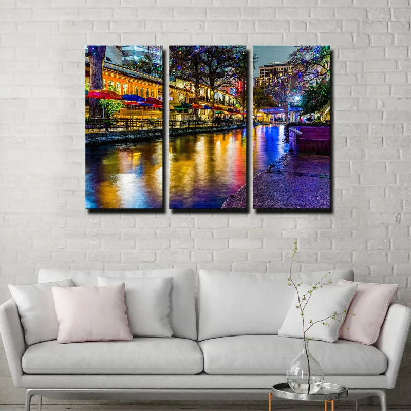 neutral-colored decorative paintings-The Riverwalk