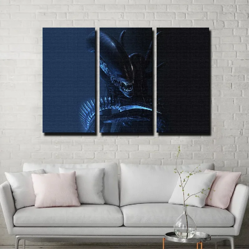 pastel-colored decorative paintings-Xenomorph Canvas Set