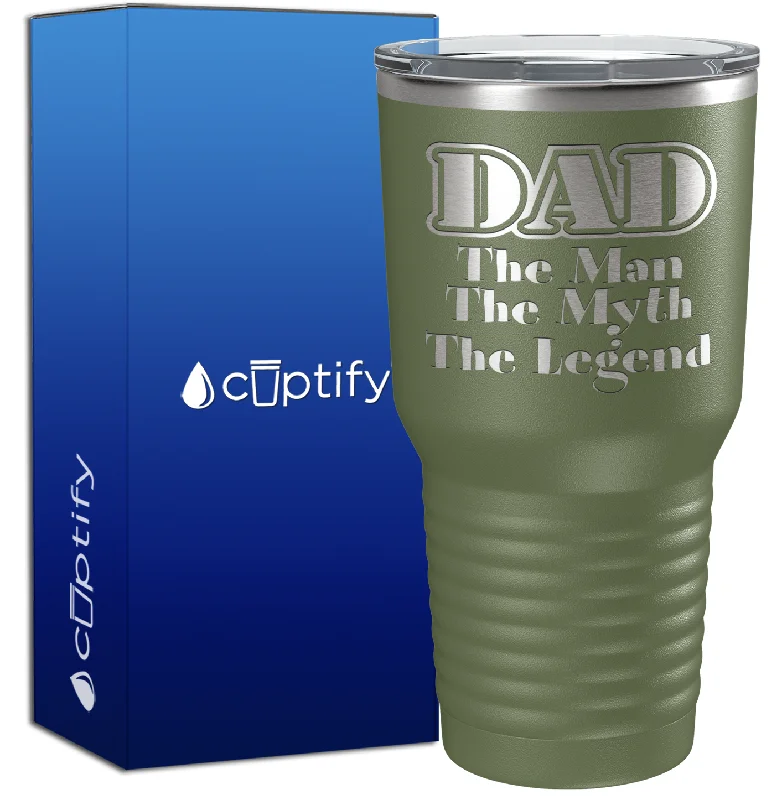 novelty coffee mugs for office -DAD Man Myth Legend 30oz Dad Tumbler