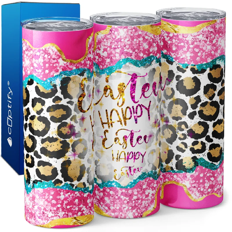 custom logo travel mugs -Easter Happy Easter 20oz Skinny Tumbler