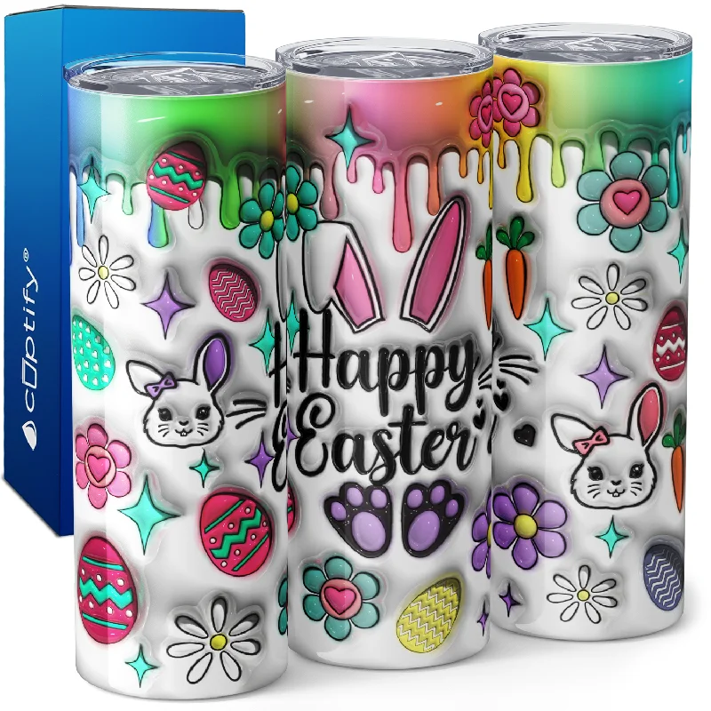 large coffee cups for gifts -Happy Easter Inflated Balloon 20oz Skinny Tumbler