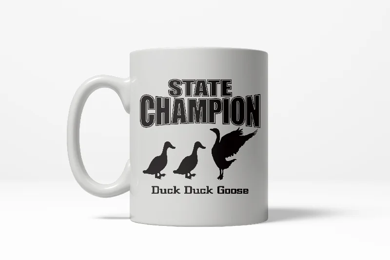 glass tea cups -Duck Duck Goose State Champion Funny Game Coffee Ceramic Drinking Mug  - 11oz