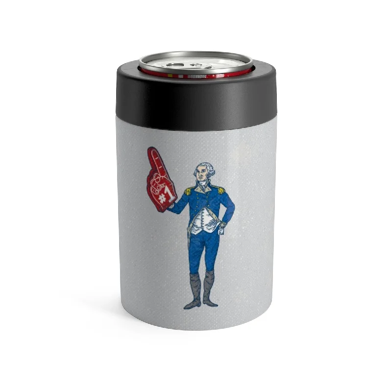 high quality personalized mugs -George Washington #1 Can Cooler