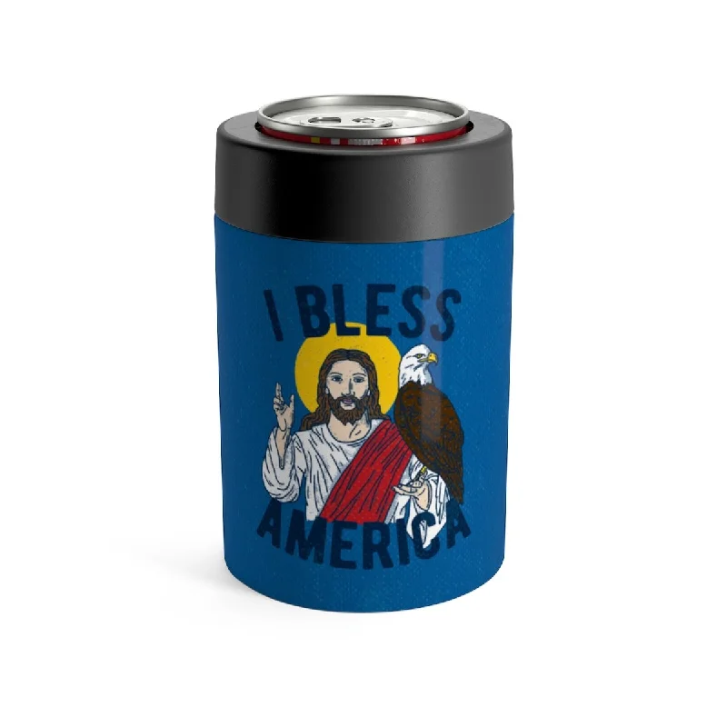 vintage coffee mugs -I Bless America Can Cooler