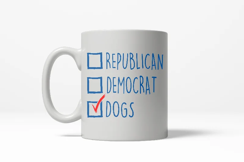 custom ceramic mugs -I Voted Dogs Funny Crazy Political Dog Lover Coffee Ceramic Drinking Mug  - 11oz