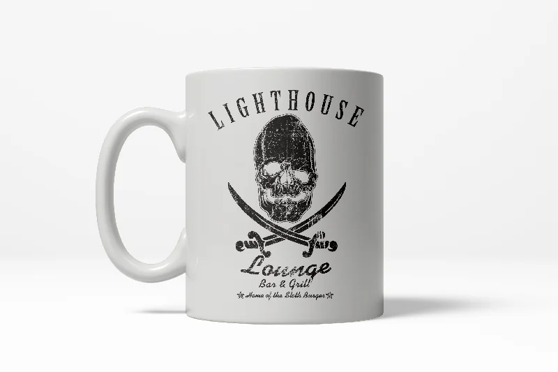 coffee cups for gifts -Lighthouse Lounge Funny Vintage Retro Bar Ceramic Coffee Drinking Mug  - 11oz