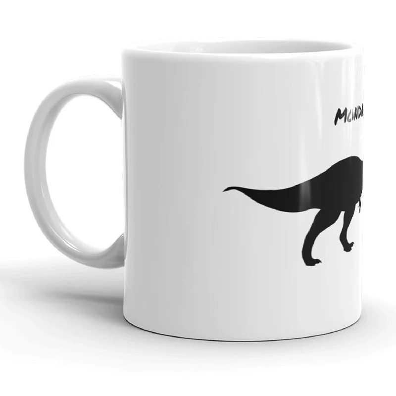 personalized insulated coffee mugs -Mondays and Me Funny T-Rex Dinosaur Running Ceramic Coffee Drinking Mug  - 11oz