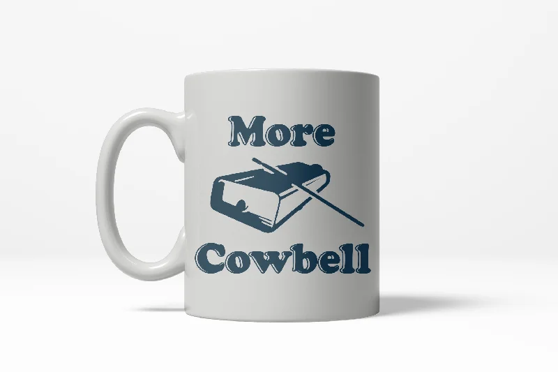 engraved coffee cups -More Cowbell Funny Comedy Sketch TV Show Ceramic Coffee Drinking Mug (White) - 11oz