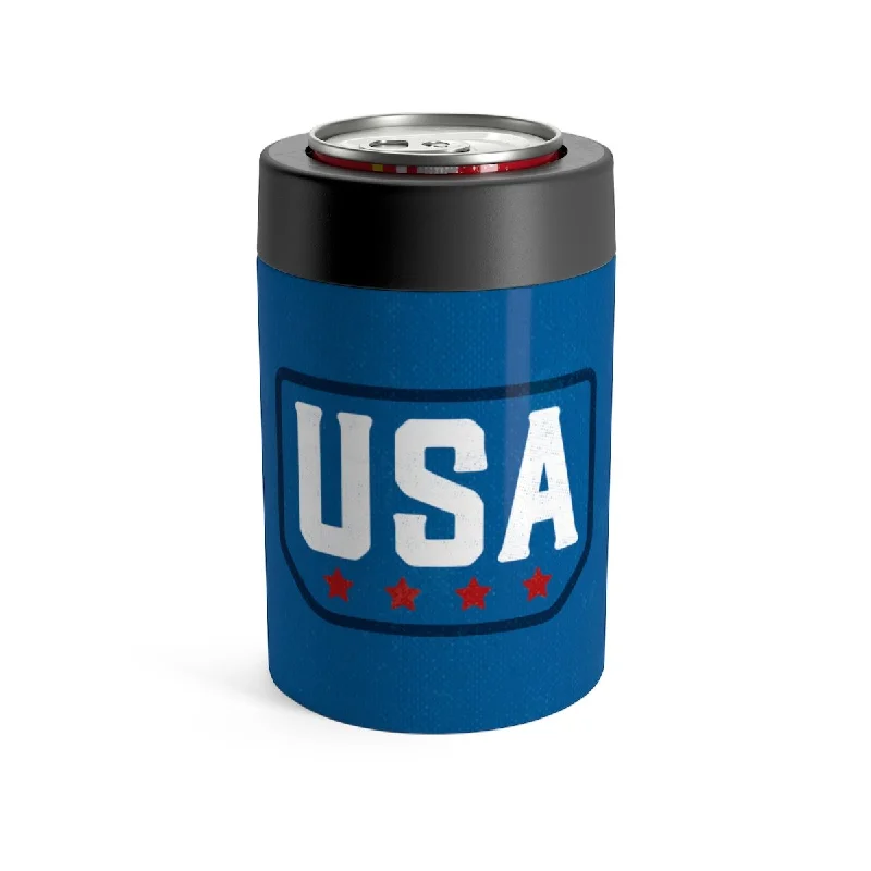 glass water bottles -USA Badge Can Cooler