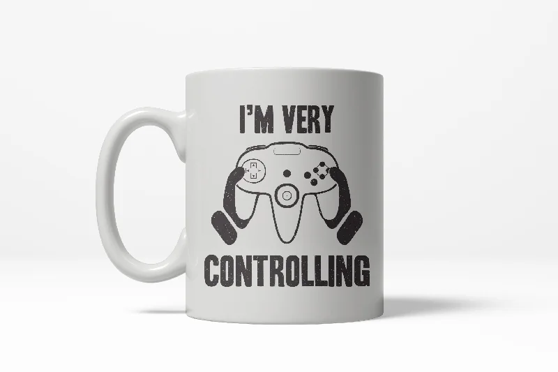 coffee mugs with designs -Very Controlling Funny Video Game Nerdy Electronics Controller Ceramic Coffee Drinking Mug - 11oz