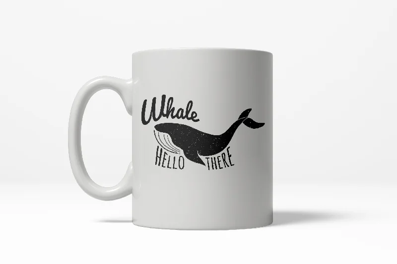 personalized ceramic cups -Whale Hello There Funny Sea Fishing Ceramic Coffee Drinking Mug  - 11oz